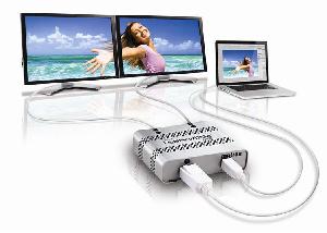 Matrox DualHead2Go Digital ME - DisplayPort - 2x DVI-D - 1x DisplayPort - 3840 x 1200 Pixel - Silber - 1600 x 600,2560 x 2048,3840 x 1200,2048 x 1536 (QXGA),2560 x 1600 (WQXGA)